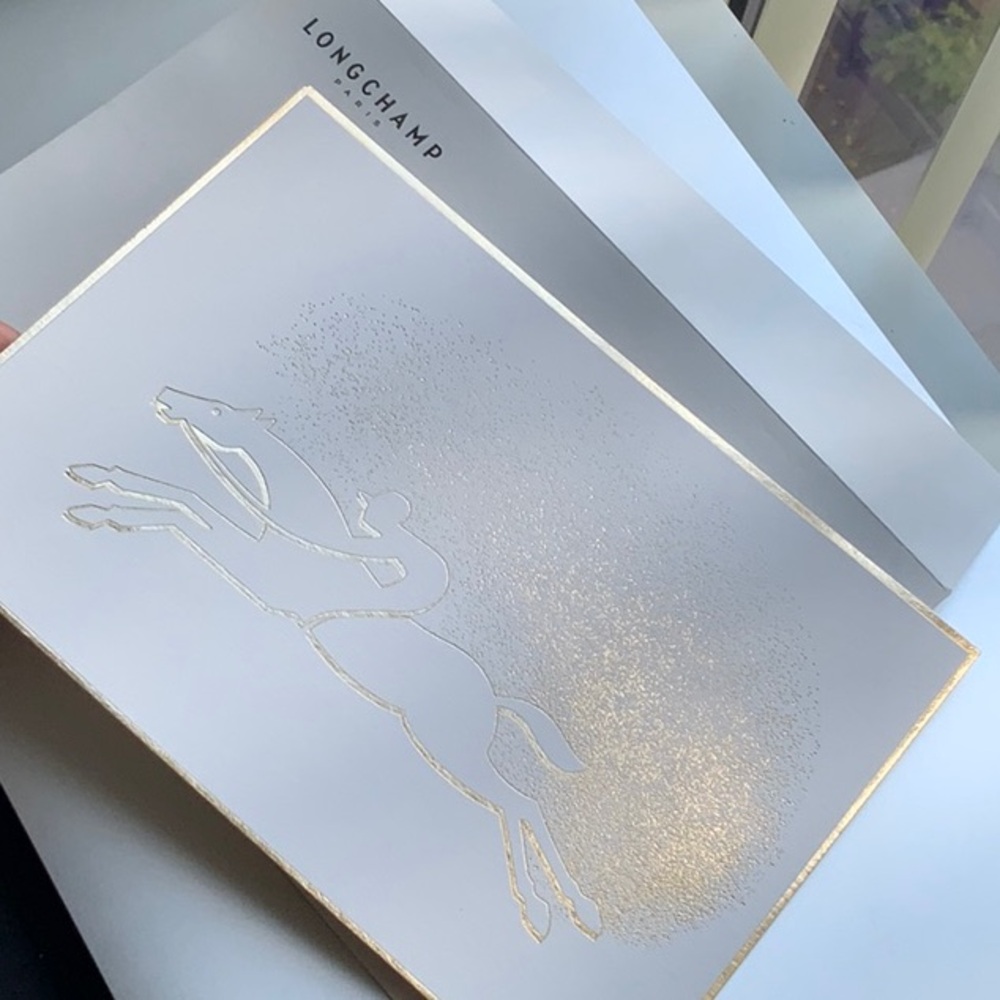 Longchamp Gold-Trimmed Happy Birthday Card LONGCHAMP CARD